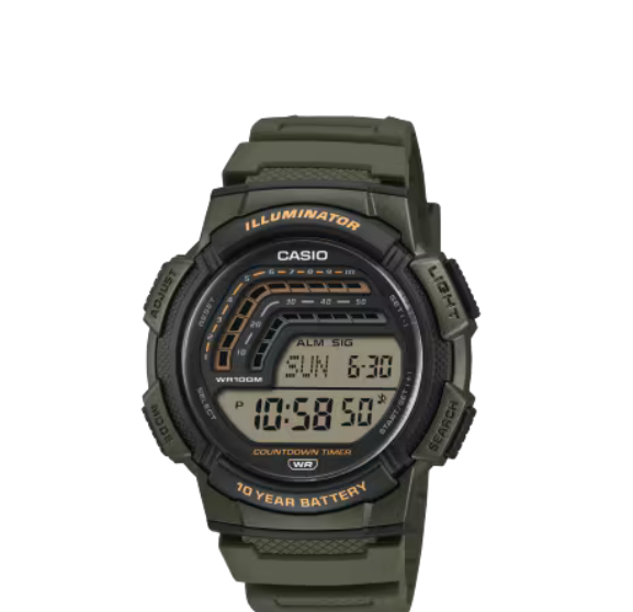 New CASIO MENS RESIN WS-1800-3AVDF - A2534
