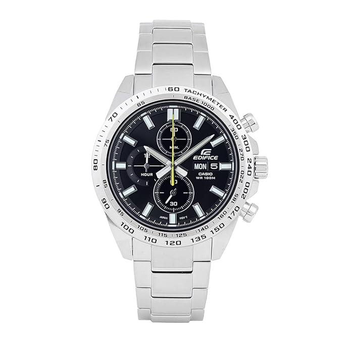 Edifice  Black Analog Dial Silver Stainless Steel Band Men's Watch EFR-574D-1AVUDF