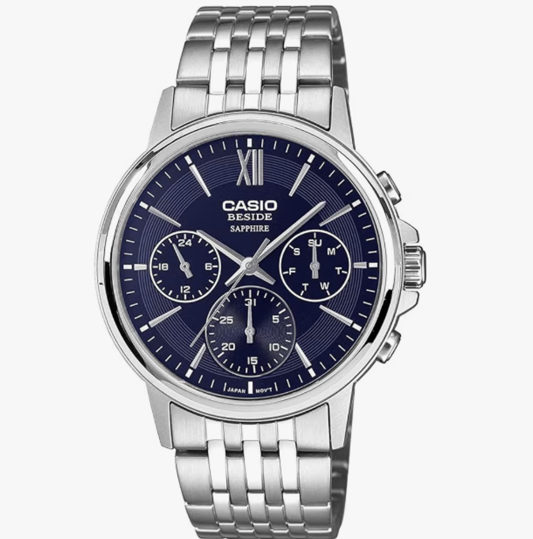 Casio Men BMS-300D-2AVDF Analog Silver Watch Men (A2541)