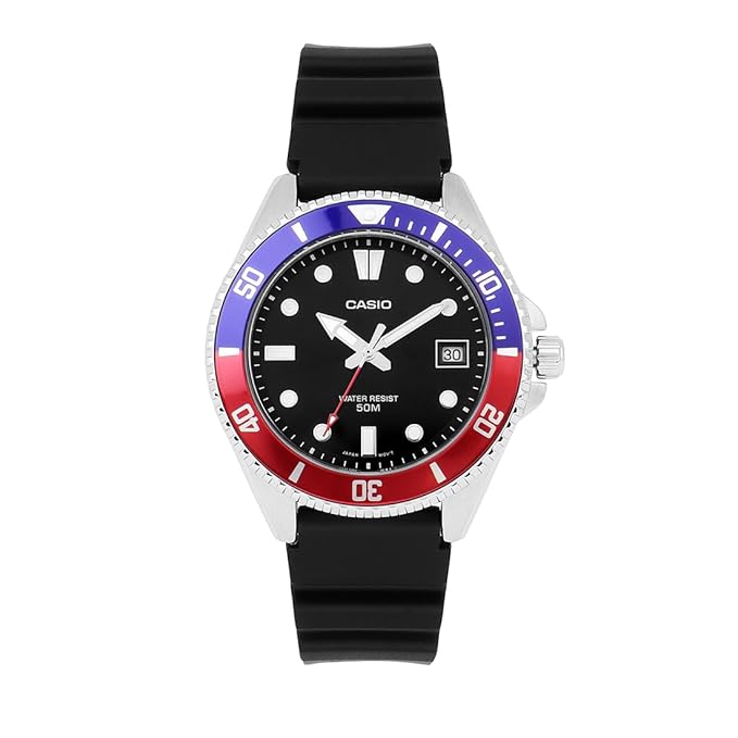 Enticer Men Black Dial Analog Resin Watch MDV-10-1A2VDF