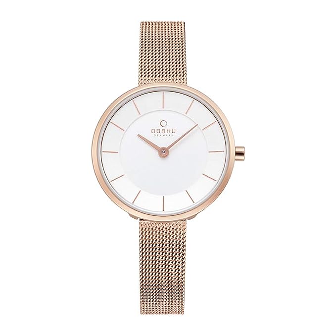 Obaku Analog White Dial Women's Watch