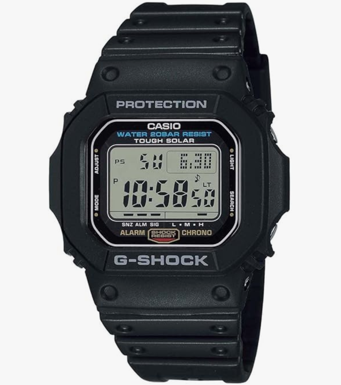 Casio G-Shock G-5600UE-1DR Digital Dial Black Resin Strap Men's Watch Tough Solar Shock Resistant G1166