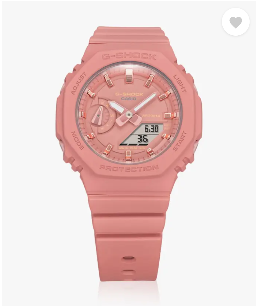 G-SHOCK Pink Dial Resin Strap Analog-Digital Watch - For Women -GMA-S2100-4A2DR