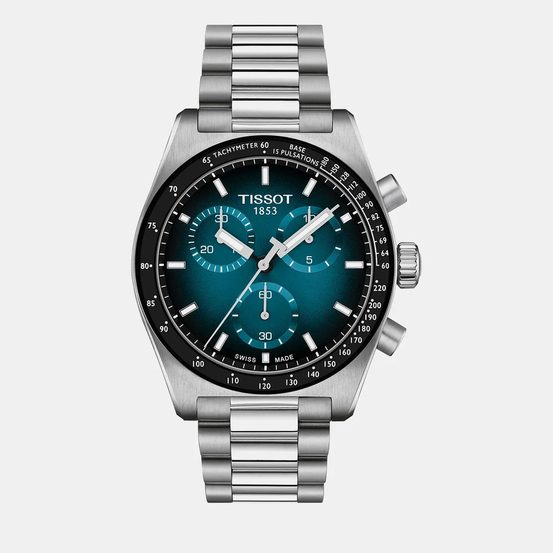 PR516 Men Quartz Blue Dial Chronograph Stainless Steel Watch T1494171104101