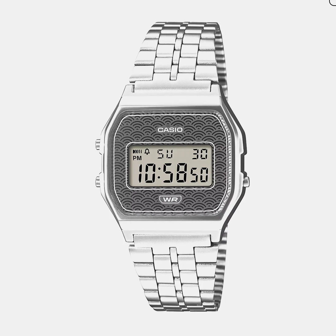Unisex Digital Grey Dial Digital Stainless Steel Watch D433