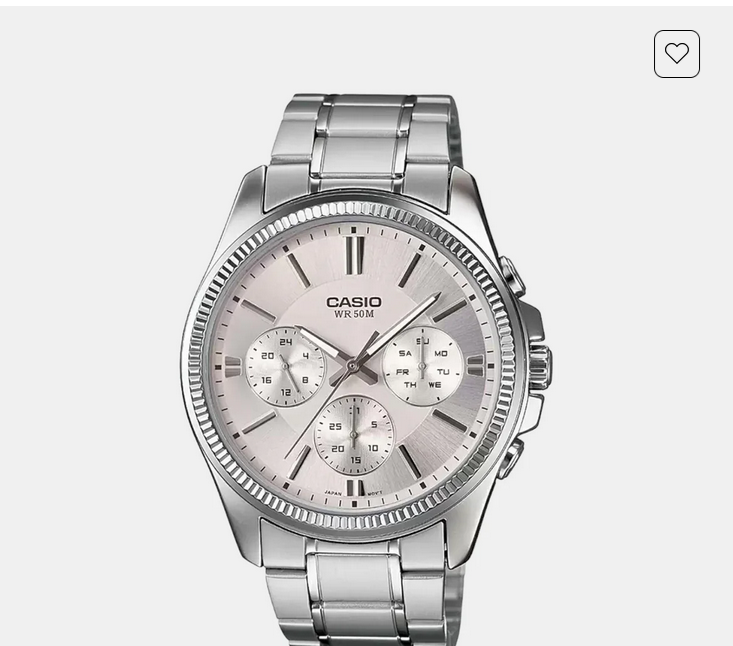 Enticer Men Quartz Silver Dial Chronograph Stainless Steel Watch A837