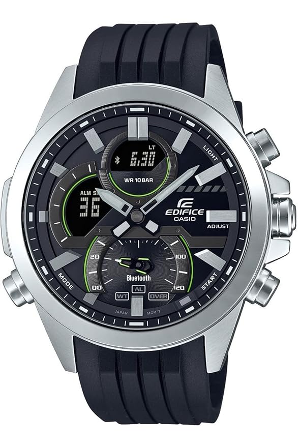 Men Stainless Steel Straps Analogue and Digital Chronograph Watch ECB-30P-1ADF