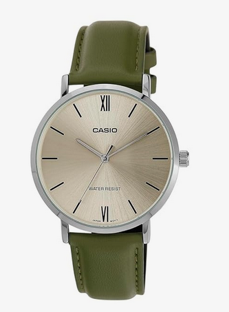 Casio Enticer Men Analog Green Dial Men MTP-VT01L-3BUDF