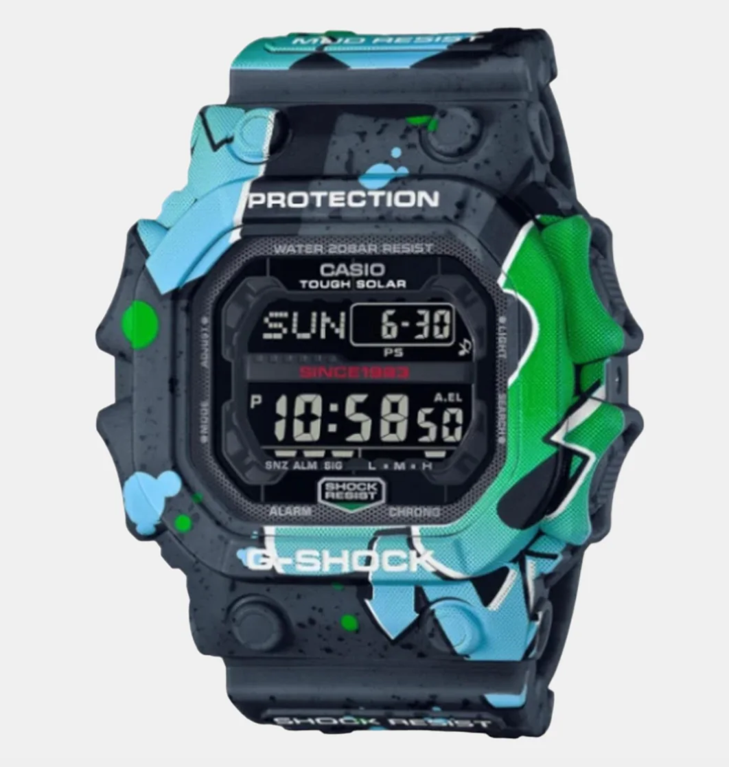 G-Shock Men Quartz Black Dial Digital Resin Watch