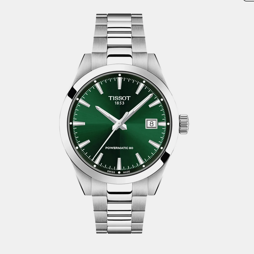 Classic Contemporary Men Automatic Green Dial Analog Stainless Steel Watch