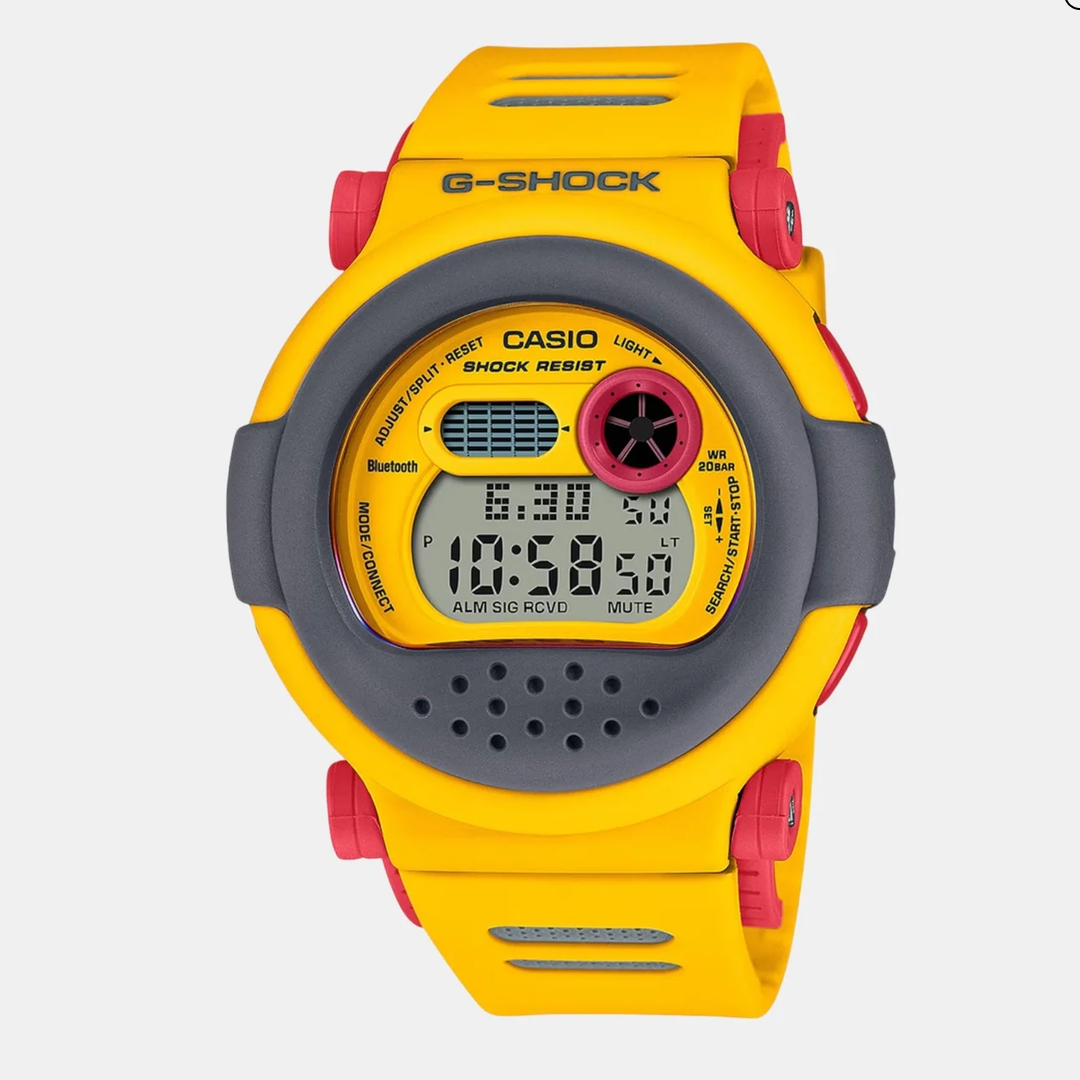 G-Shock Men Quartz Yellow Dial Digital Resin Watch G1344
