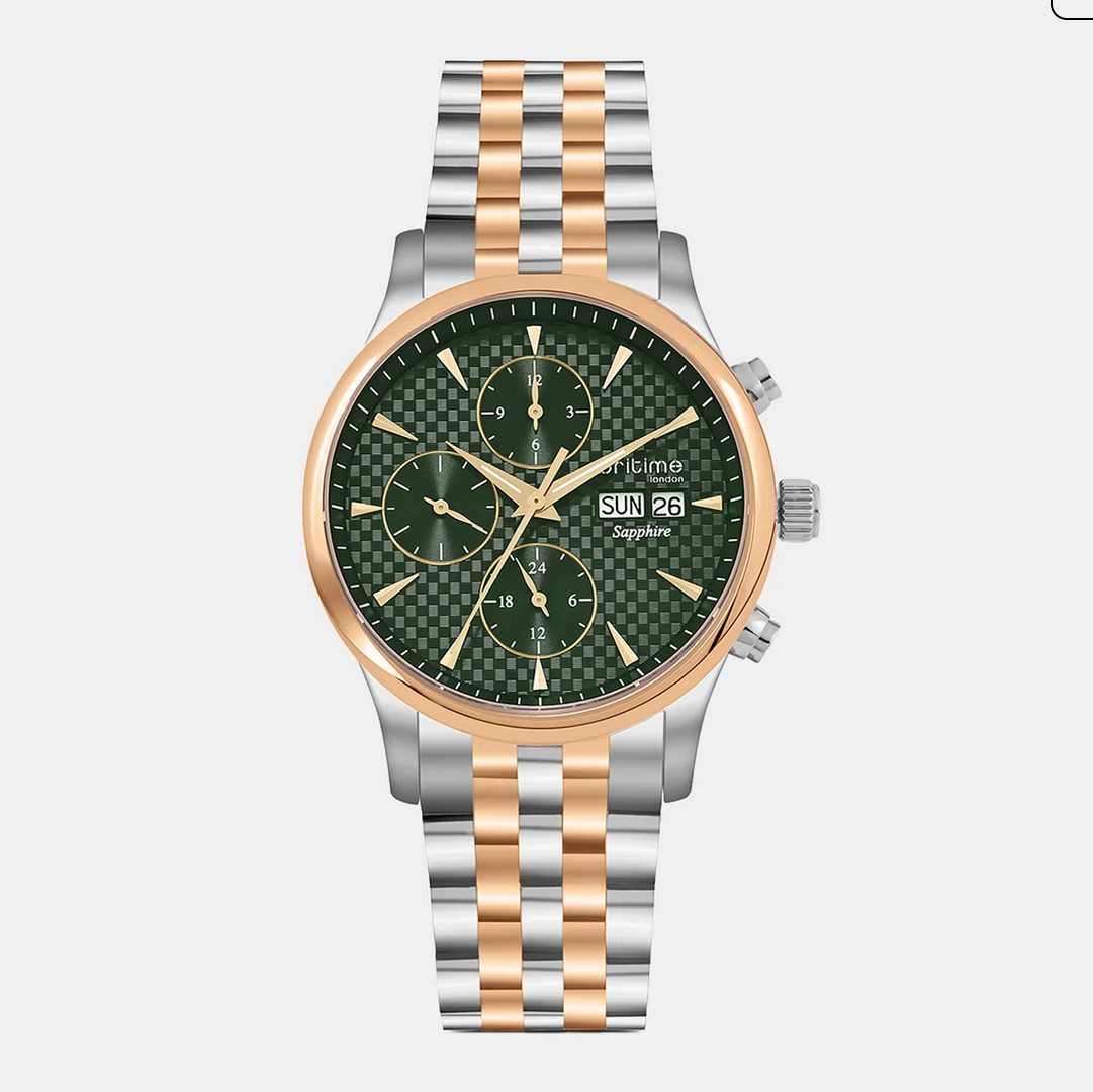 Magna Men Automatic Green Dial Analog Stainless Steel Watch 928-M31405
