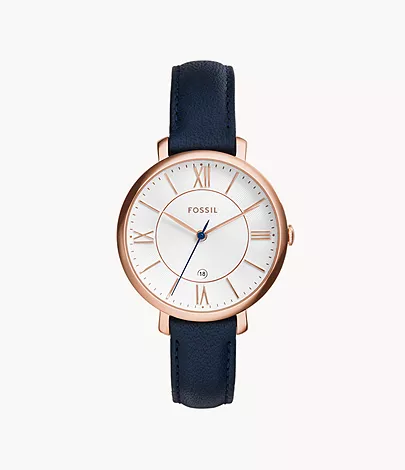Fossil Jacqueline Navy Leather Watch