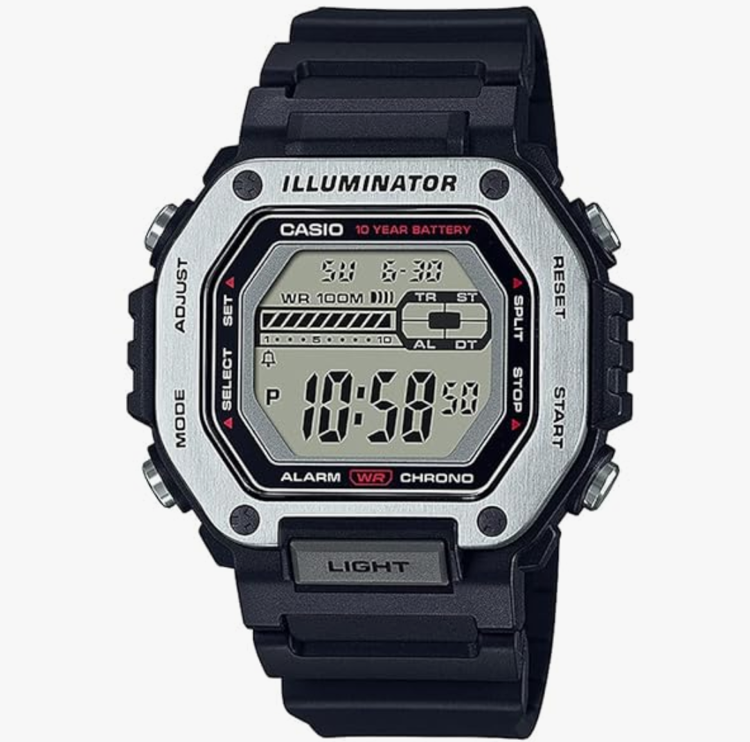 Casio Resin Digital Black Dial Men Watch-Mwd-110H-1Avdf, Black Band