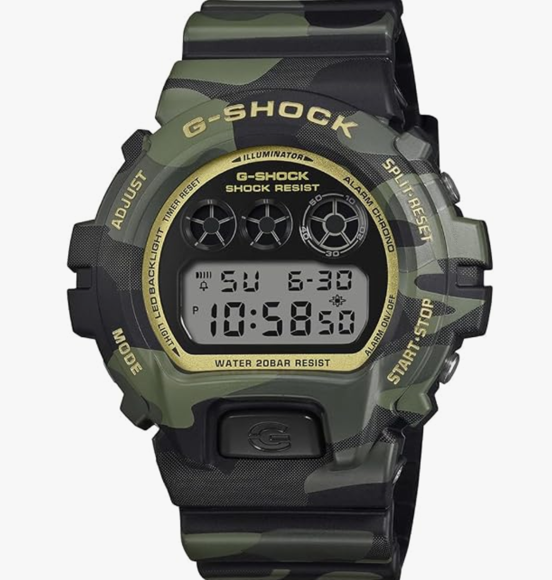G-shock Dw-6900 Series Men Quartz Green Dial Digital Resin Watch G1805