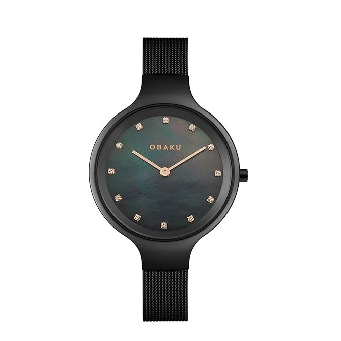 Obaku Sky-Charcoal Analog Black Dial Women's Watch