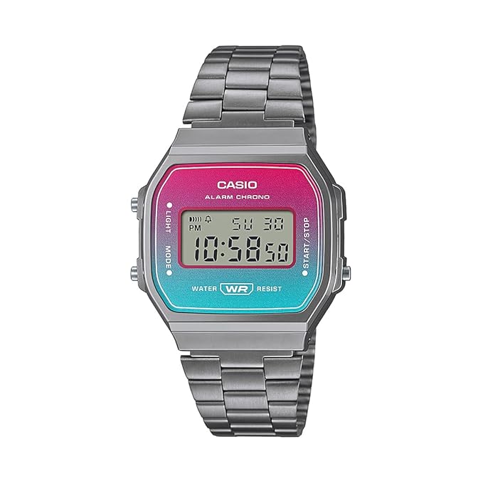 Casio Vintage Digital Multicolor Dial Unisex A168WERB-2ADF