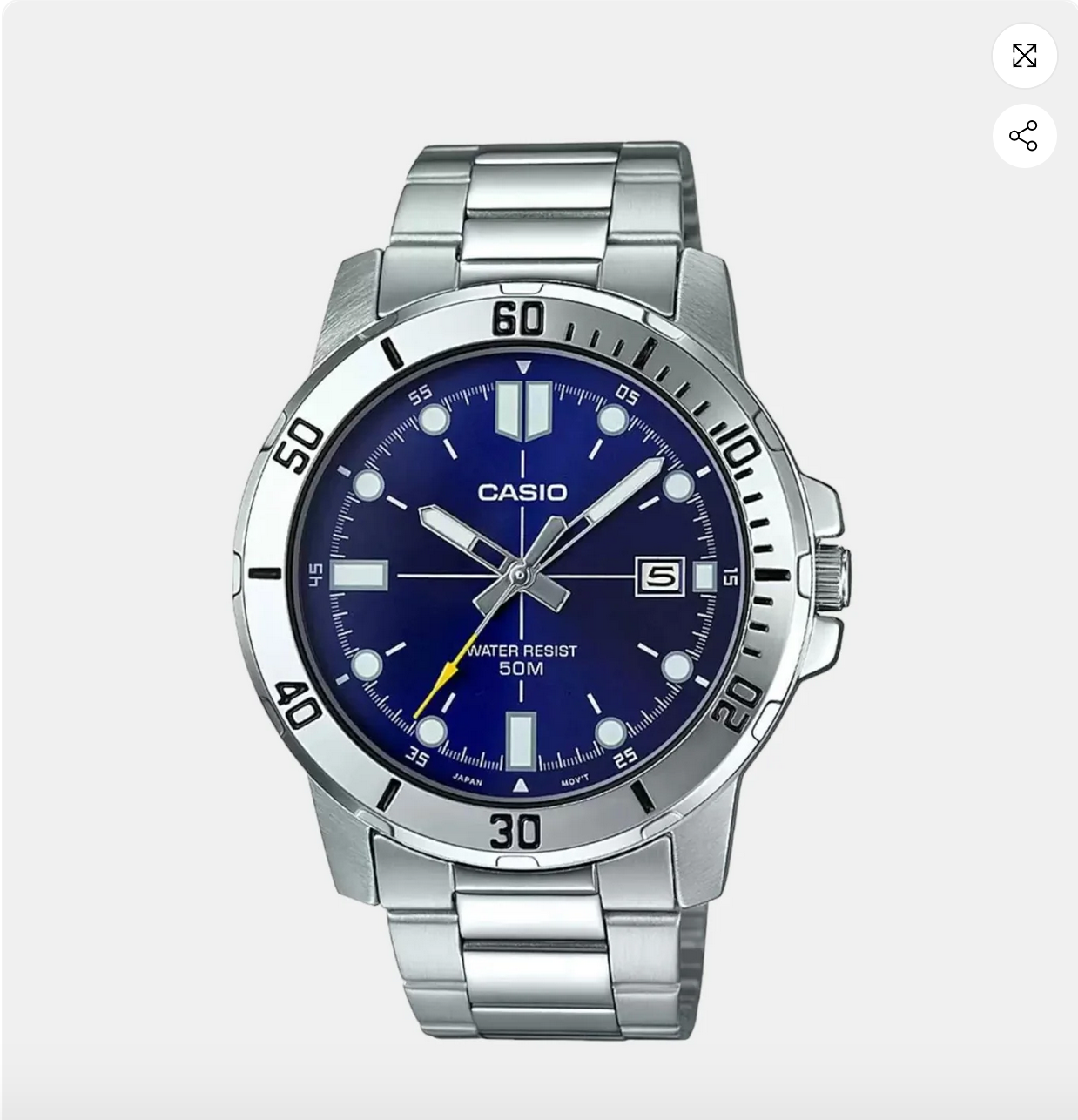 Enticer Men's Analog Stainless Steel Watch - MTP-VD01D-2EVUDF