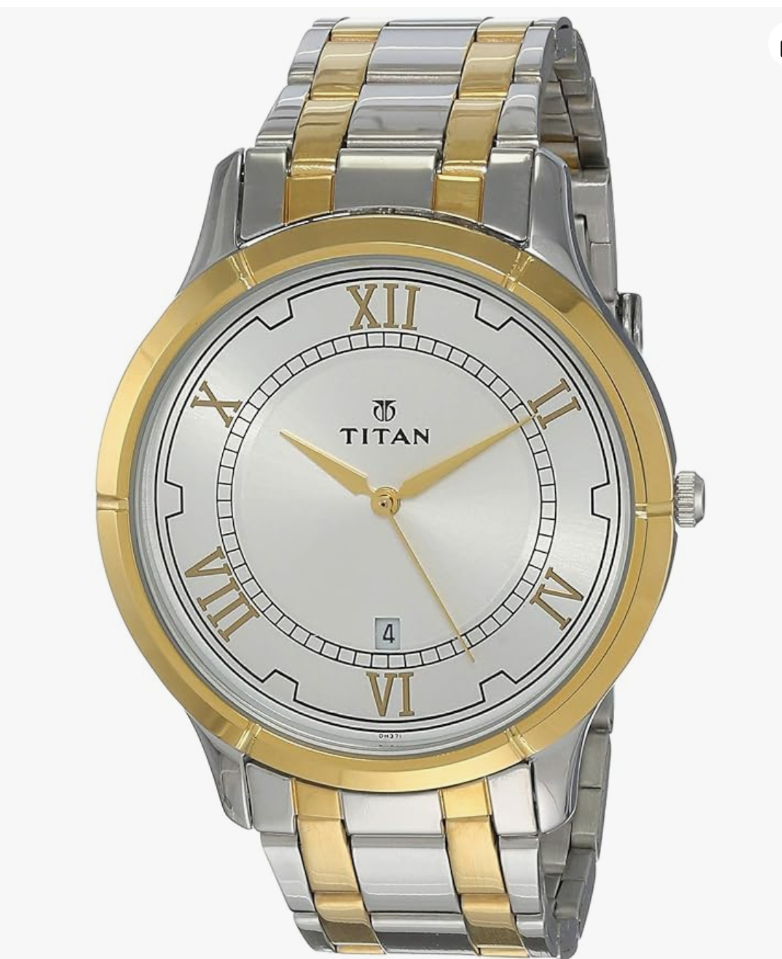 Titan Analog with Date Dial Stainless Steel Strap watch for Men