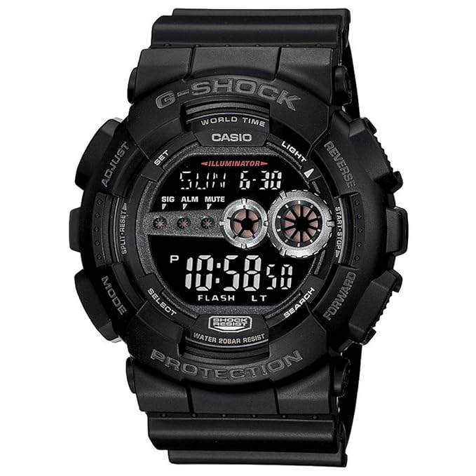 G-Shock Digital Black Dial Men's Watch-GD-100-1BDR Men