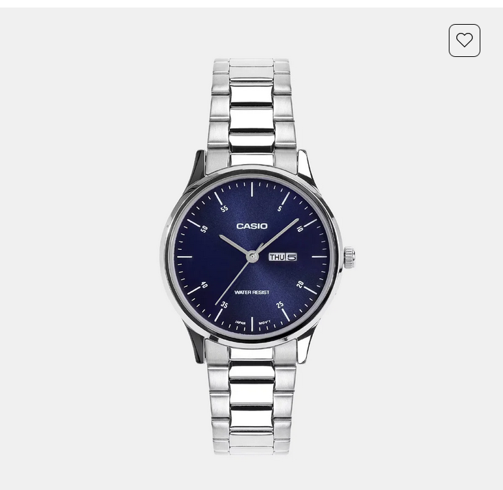 Women Quartz Blue Dial Analog Stainless Steel Watch A2502