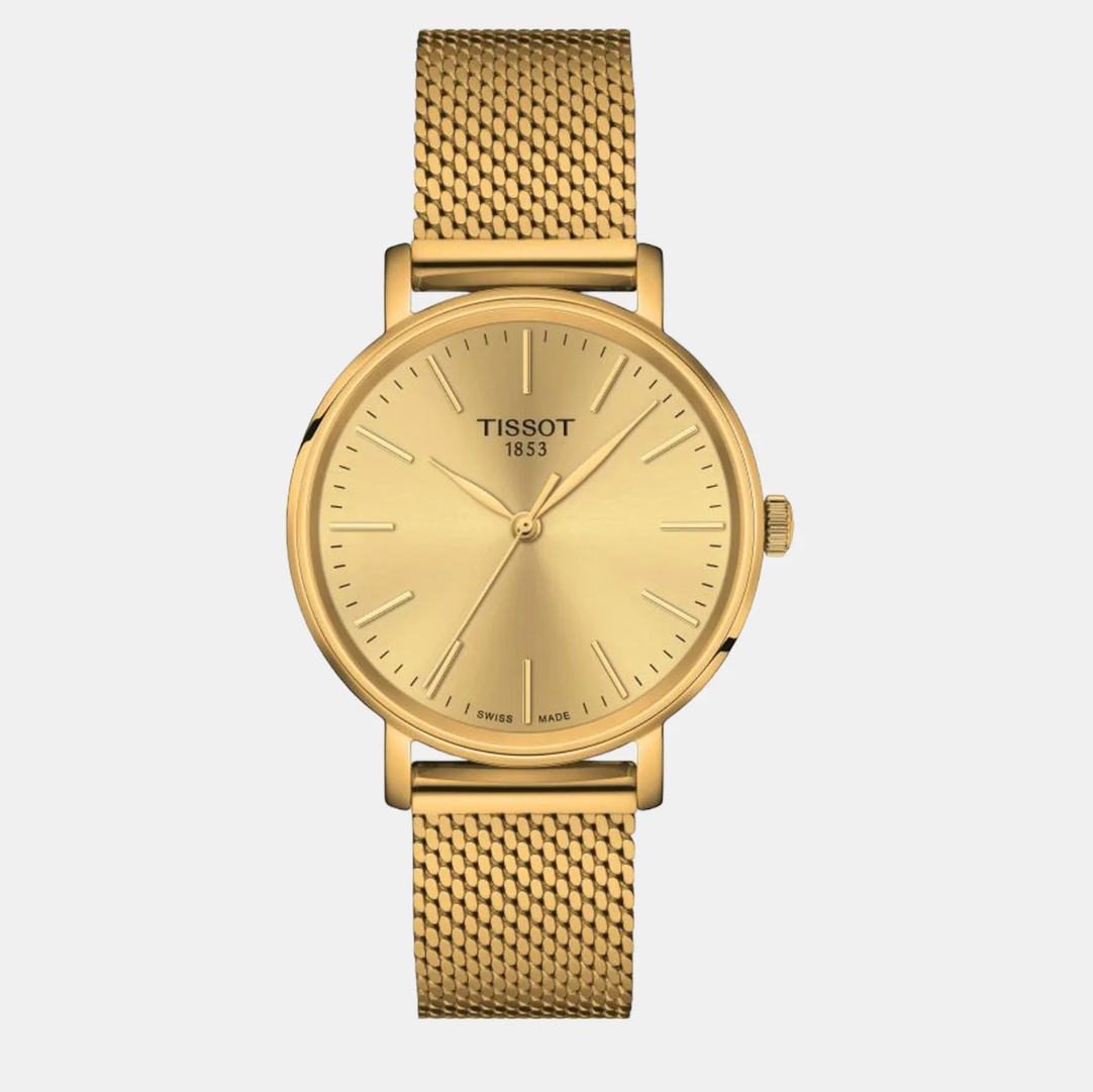 Everytime Women Quartz Champagne Dial Analog Stainless Steel Watch T1432103302100