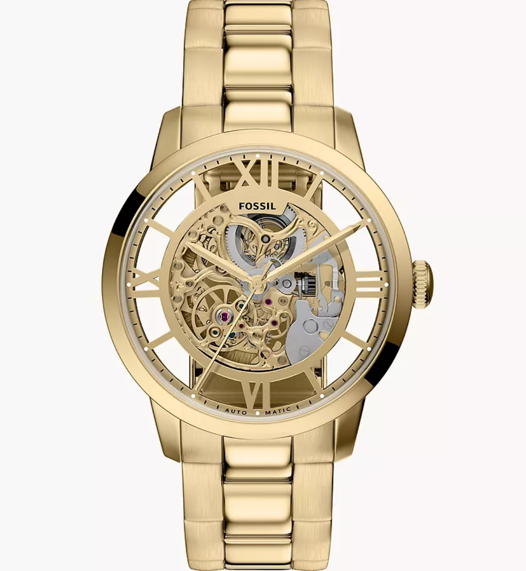 Men Automatic Gold Dial Analog Stainless Steel Watch ME3280