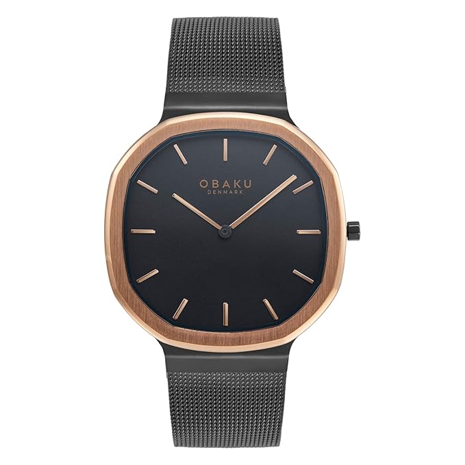 Obaku Oktant Shadow Analog Black Dial Men's Watch