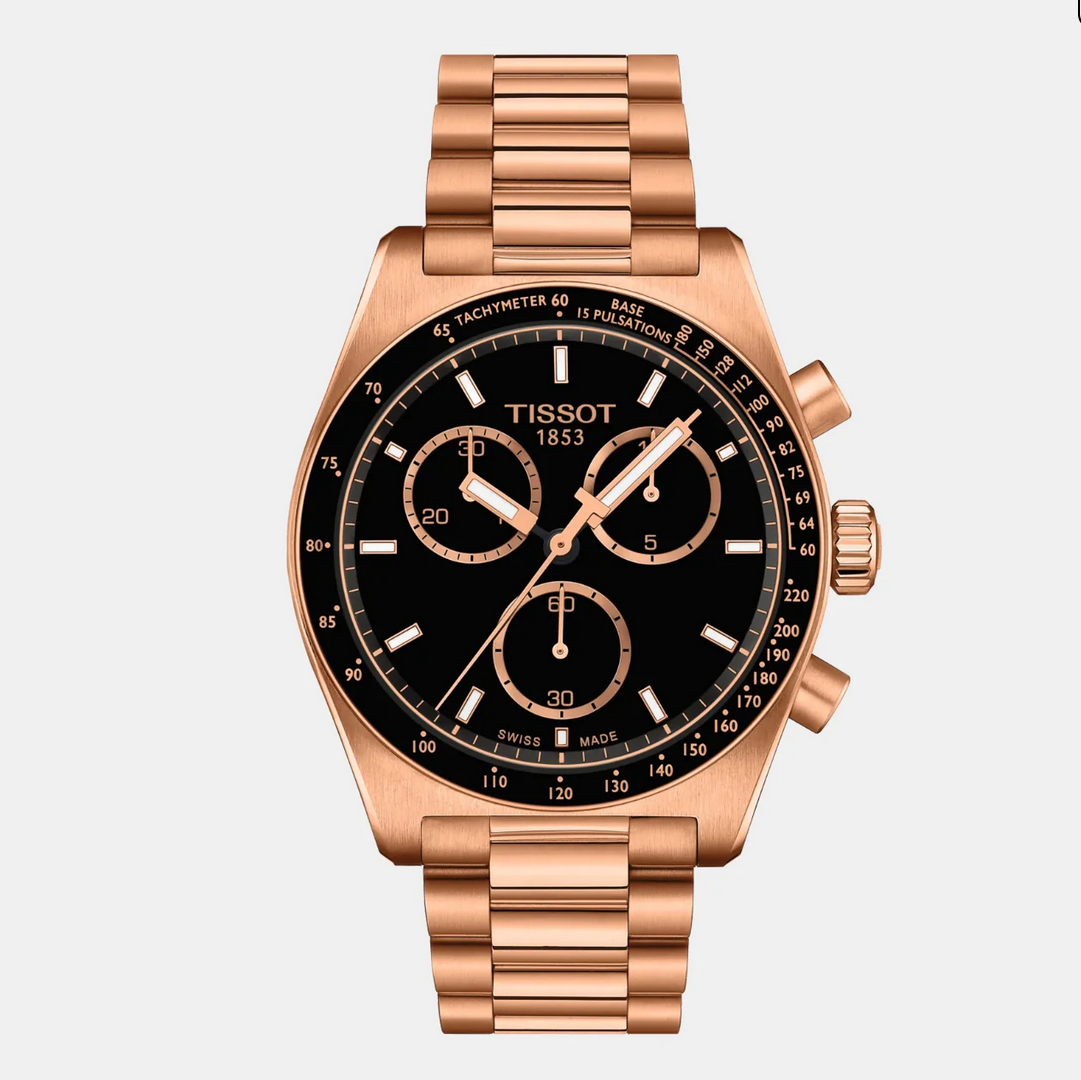 PR 516 Men Quartz Black Dial Chronograph Stainless Steel Watch T1494173305100