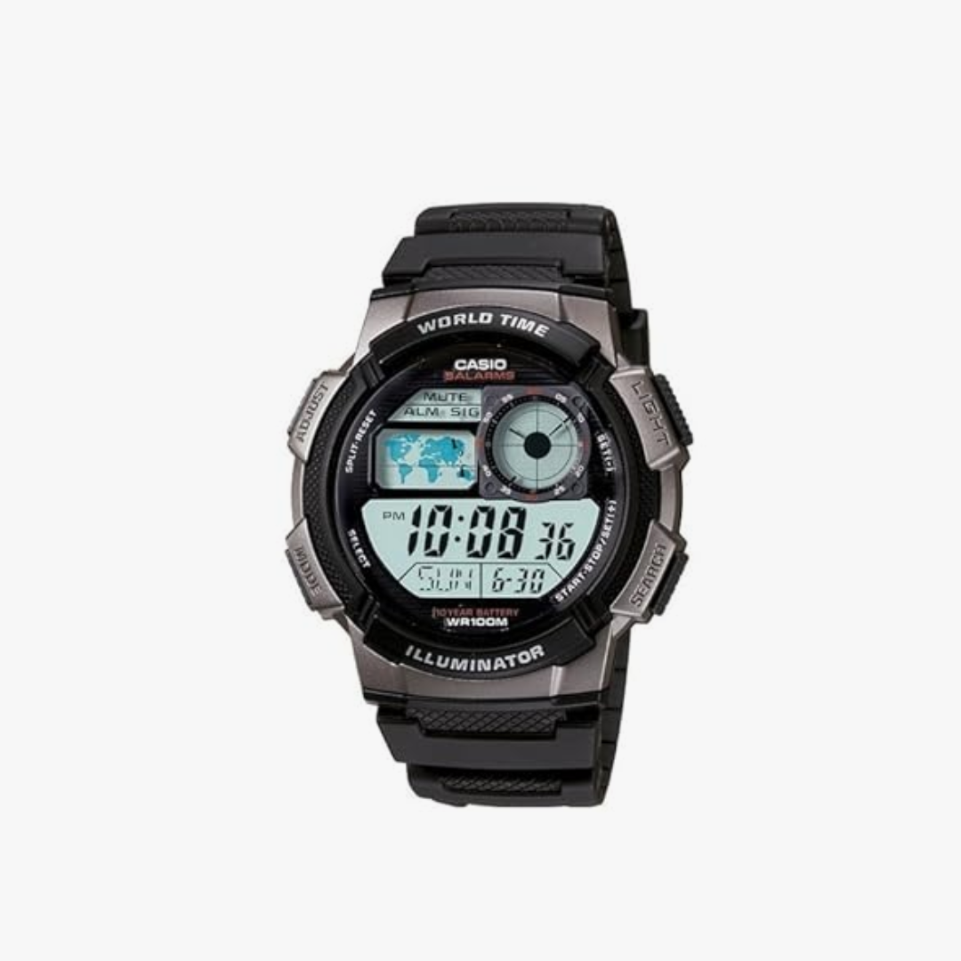 Casio Youth-Digital Grey Dial Men's Watch-AE-1000W-1AVDF