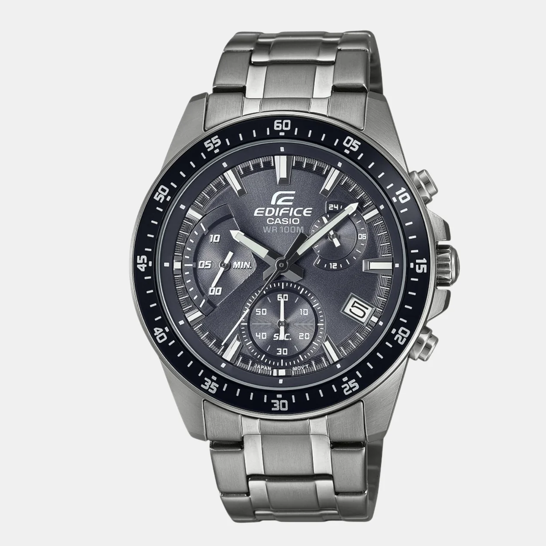 Edifice Men Quartz Grey Dial Chronograph Stainless Steel Watch ED622