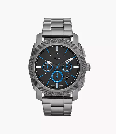 Fossil Machine Chronograph Smoke Stainless Steel Watch
