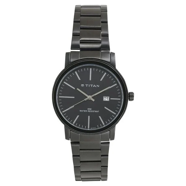 Titan Quartz Analog with Date Black Dial Watch for Men