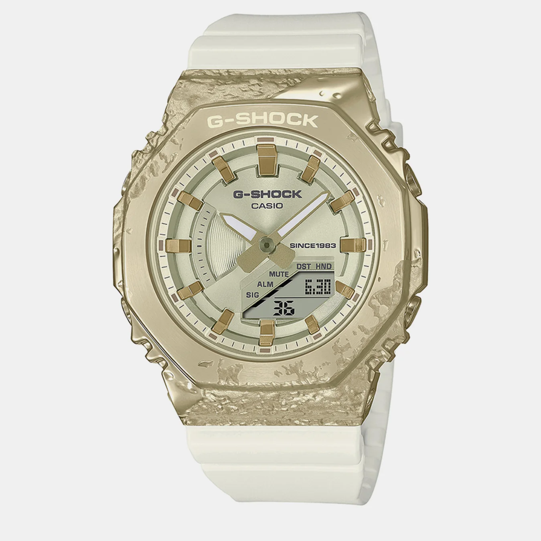 G-Shock Women Quartz Gold Dial Analog-Digital Resin Watch G1358