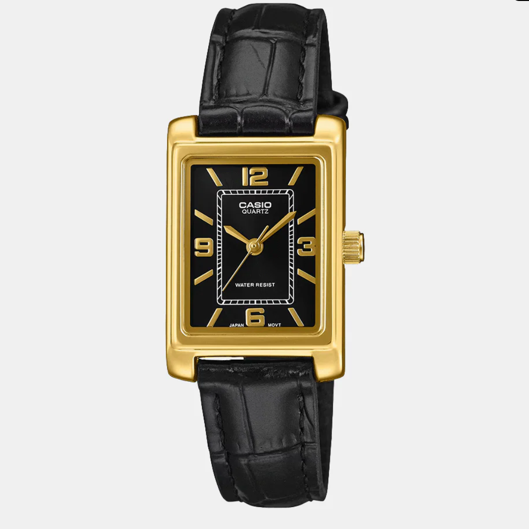 Women Quartz Black Dial Analog Leather Watch A2559