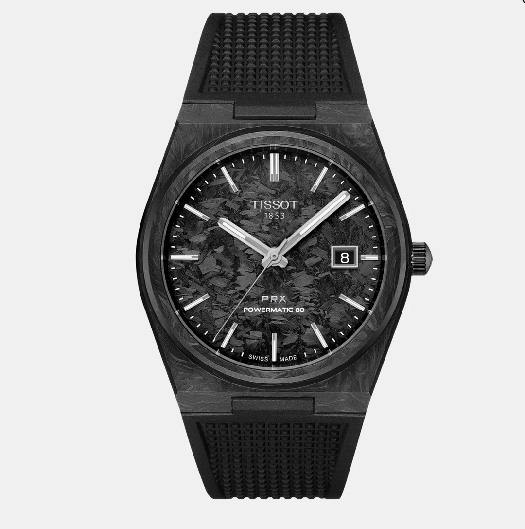 PRX Men Automatic Black Dial Analog Rubber Watch T1379079720100