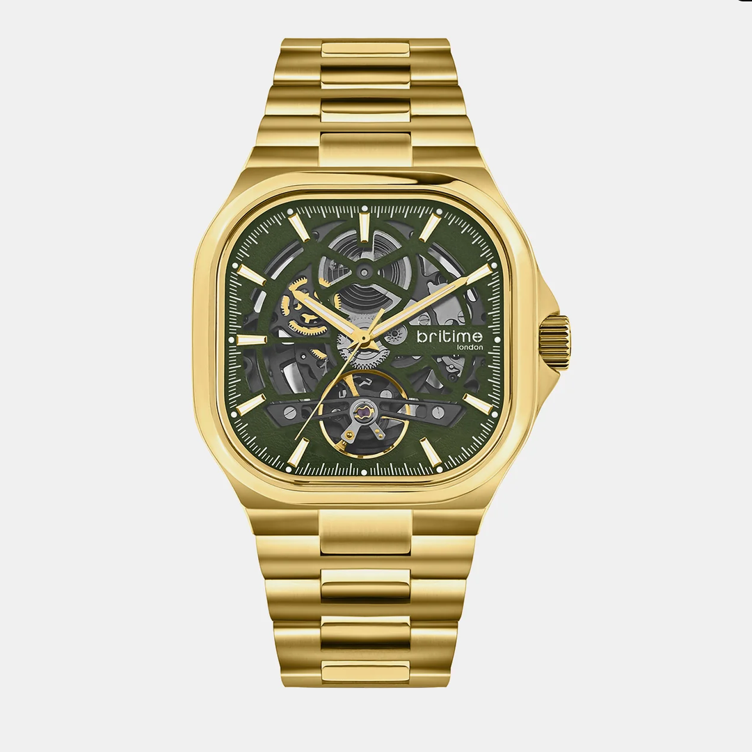 Monarch Men Automatic Green Dial Analog Stainless Steel Watch 969-M21402