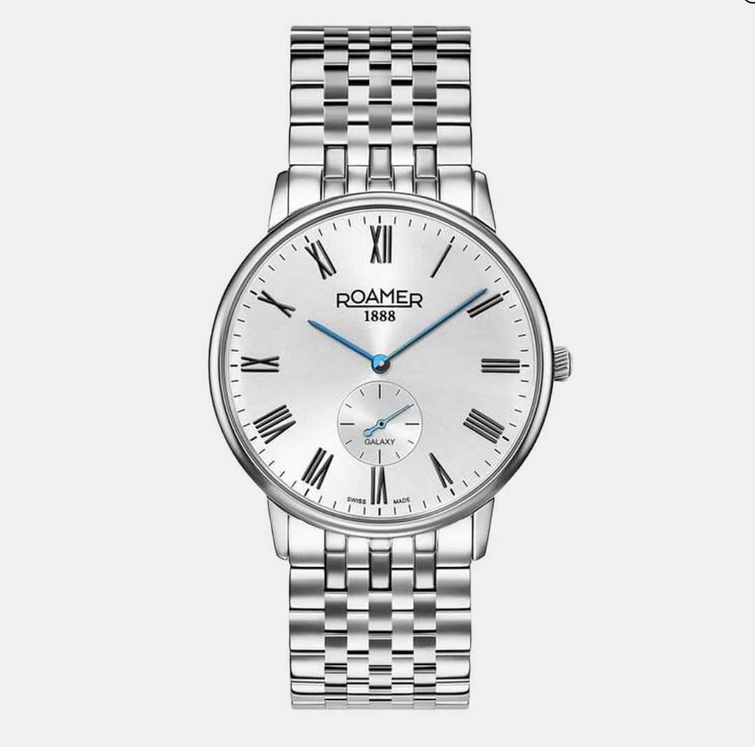 Galaxy Gents Men Quartz Silver Dial Analog Stainless Steel Watch 620710 41 15 50