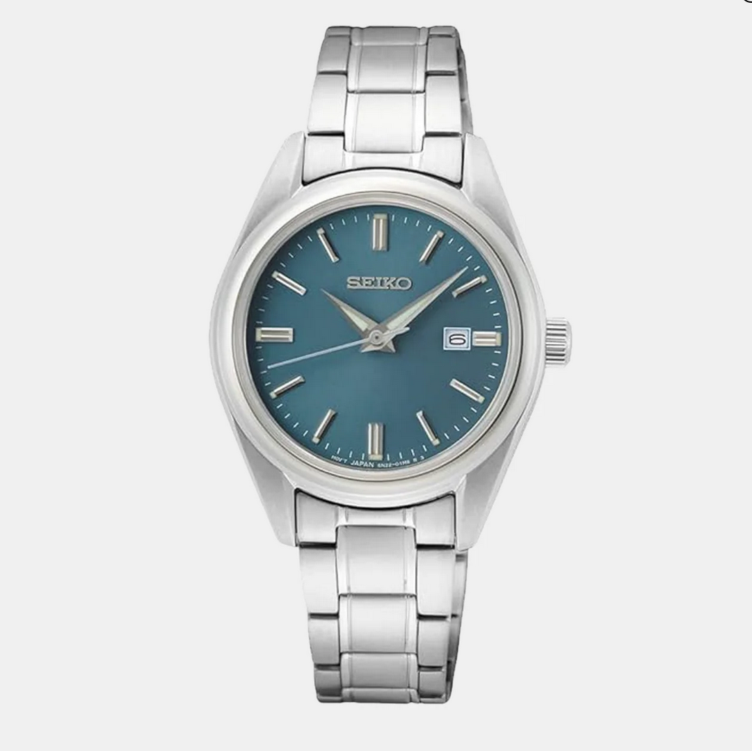 Dress Women Quartz Blue Dial Analog Stainless Steel Watch SUR531P1