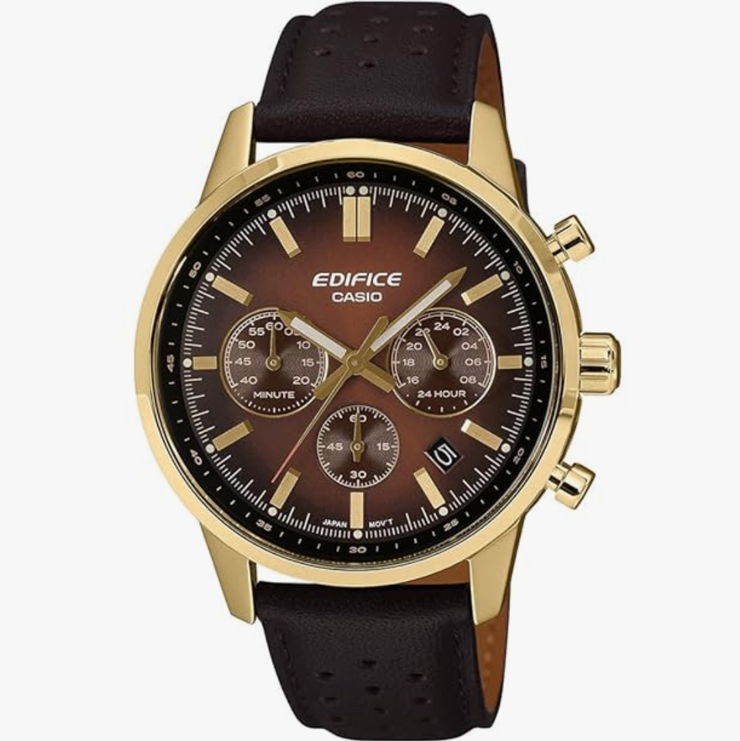 Casio Edifice EFR-575CL-5ADF Analog Brown Watch Men (ED696)