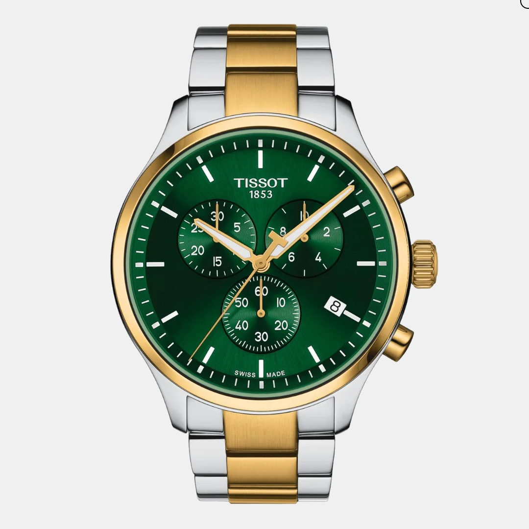 Tissot XL Men Quartz Green Dial Chronograph Stainless Steel Watch T1166172209100