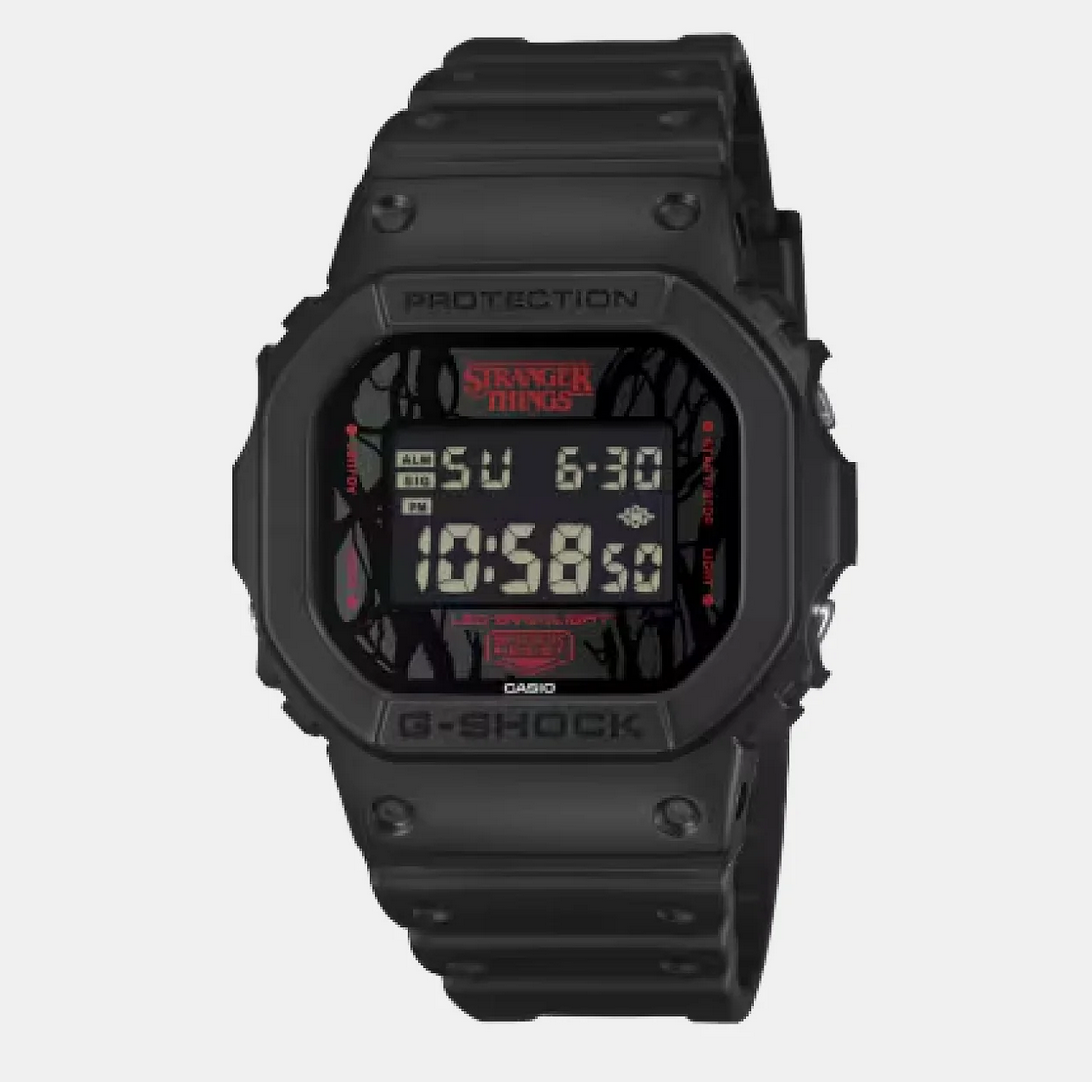 G-Shock Stranger Things Men Quartz Black Dial Digital Resin Watch DW-5600STT-1 G1747