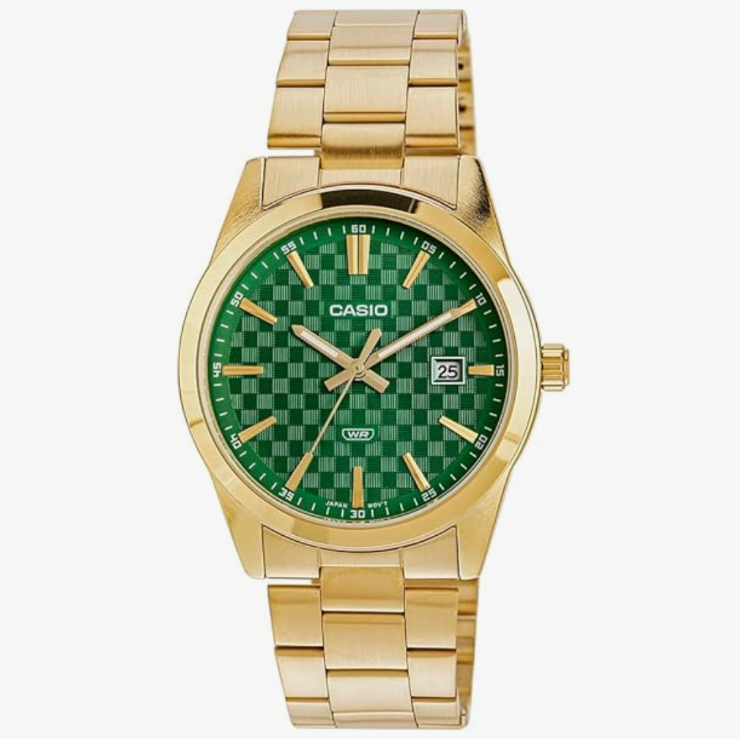 Casio Enticer Analog Green Dial Men MTP-VD03G-3AUDF (A2246)